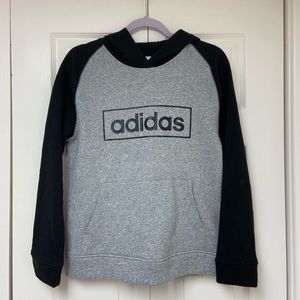 NWOT Adidas gray black and gray hooded sweatshirt